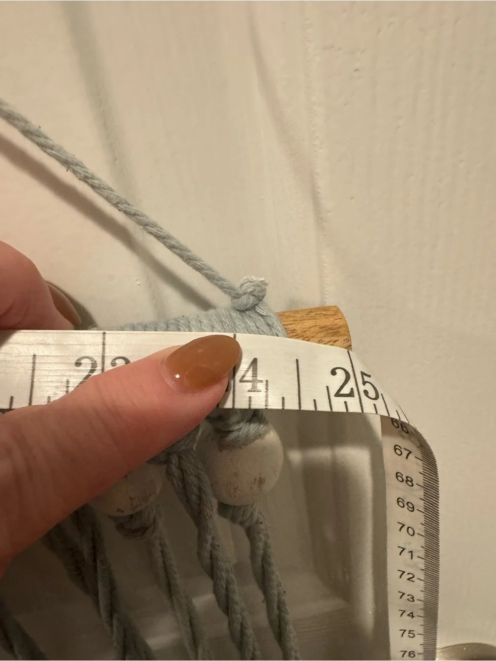 Handcrafted Gray Tassel Macrame Wall Hanging